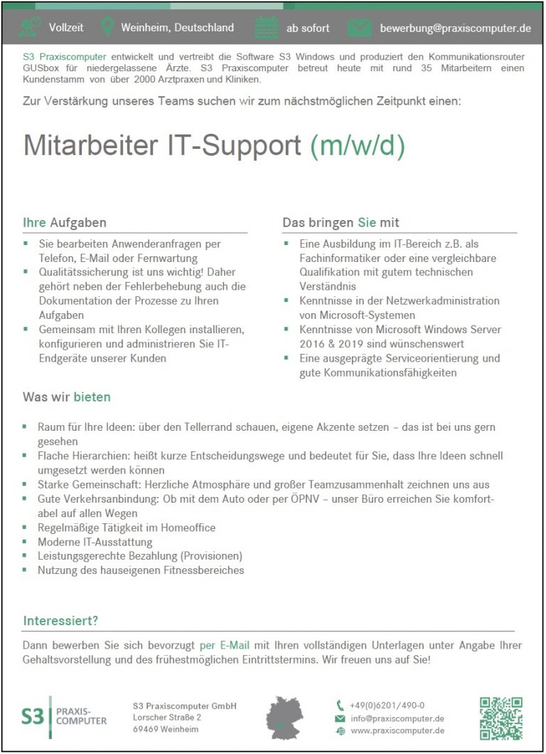 MA IT Support S3 Praxiscomputer